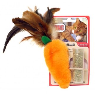 Kong Dr Noys Catnip Toy Feather Top Carrot
