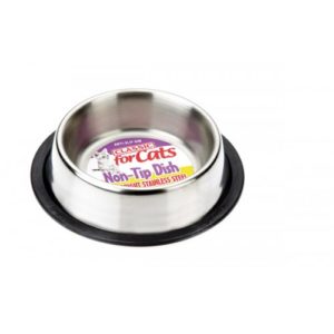 Classic Stainless Steel Non Tip Cat Dish 240ml (160mm Dia)