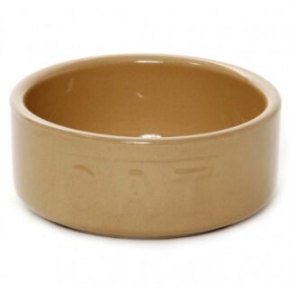 All Cane Lettered Cat Bowl